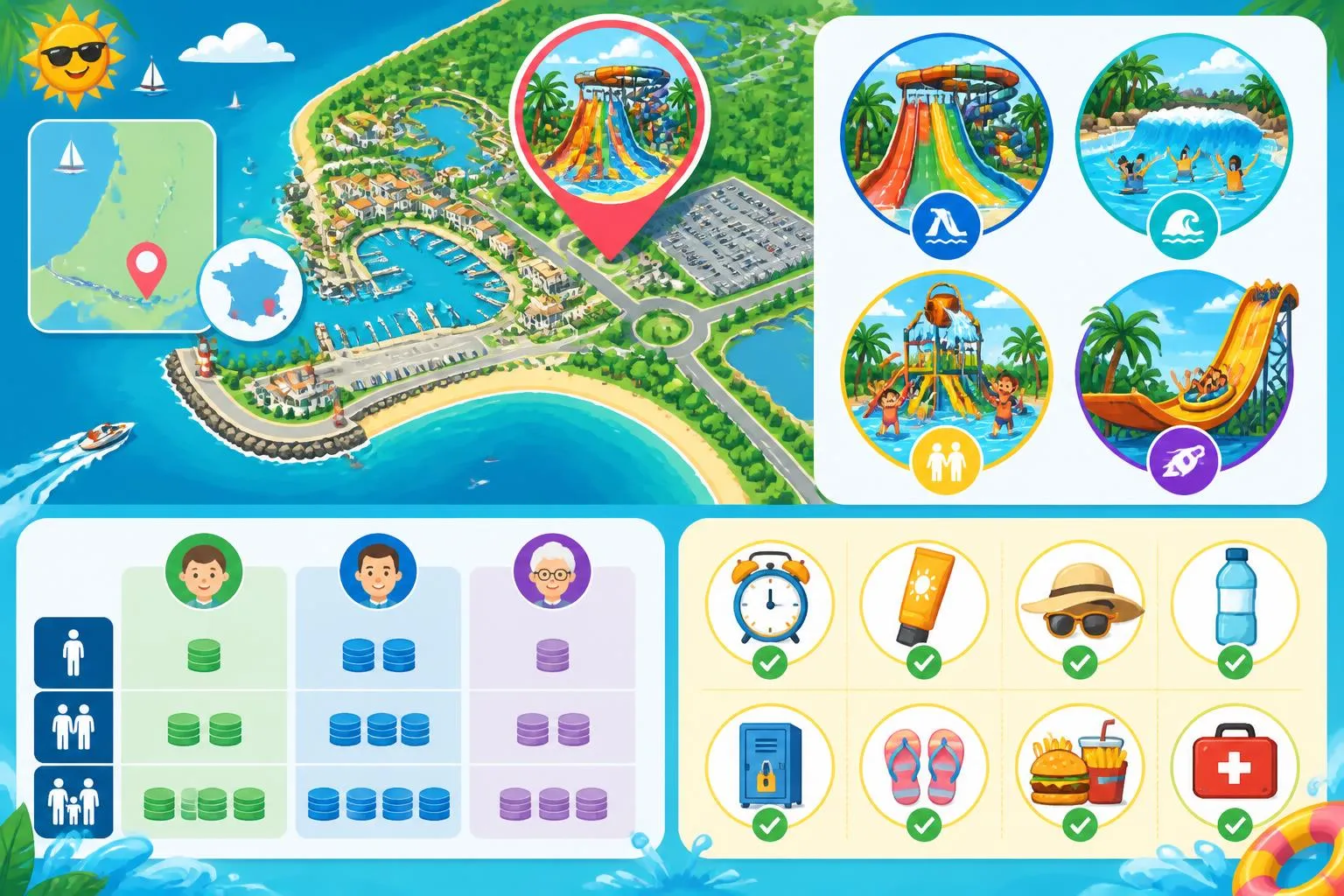 Aqualand Cap d’Agde : tarifs, attractions et conseils pour une journée en famille réussie