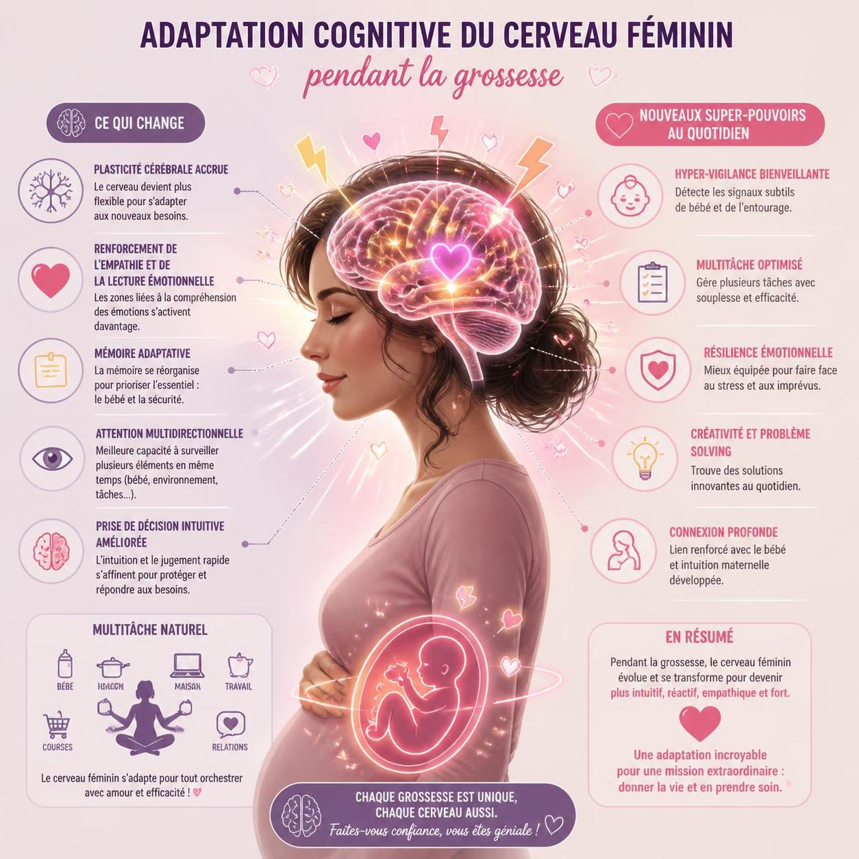 découvrez comment la grossesse modifie le cerveau féminin, ouvrant une nouvelle étape fascinante dans la recherche scientifique sur la maternité et le développement cérébral.