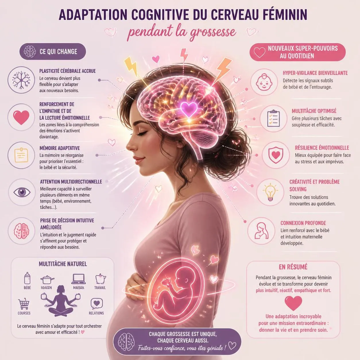 découvrez comment la grossesse modifie le cerveau féminin, ouvrant une nouvelle étape fascinante dans la recherche scientifique sur la maternité et le développement cérébral.
