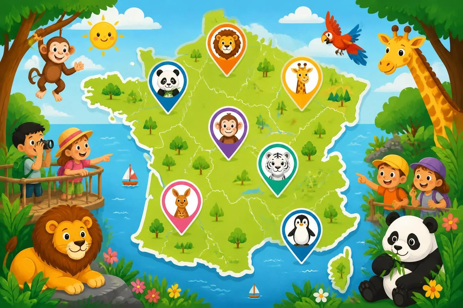 Les parcs animaliers les plus appréciés des enfants en France