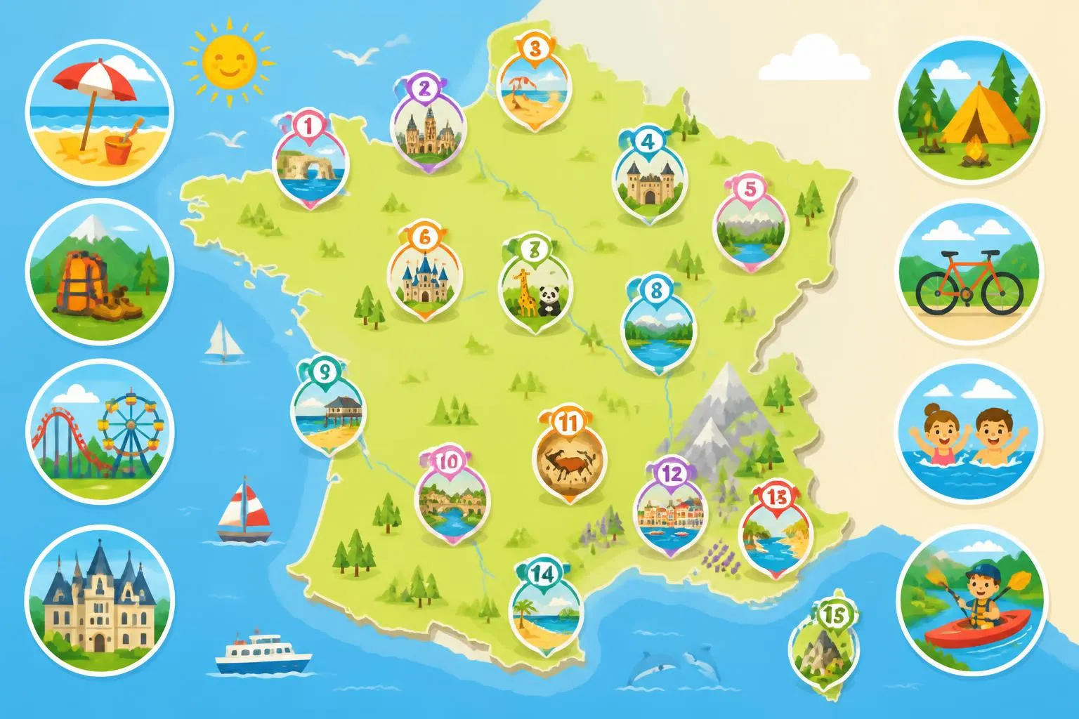 Où partir en famille cet été en France : 15 destinations idéales avec des enfants