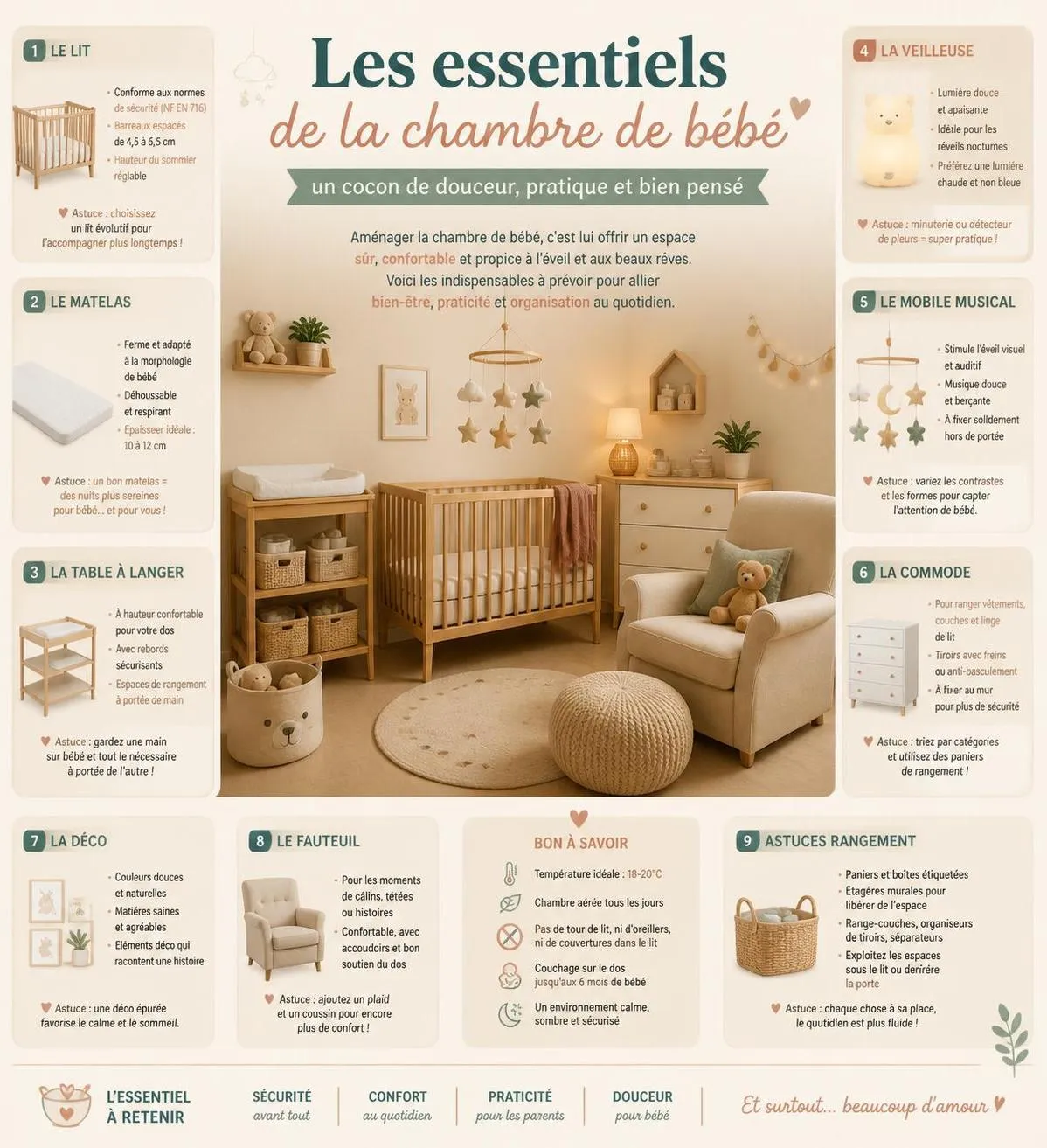 découvrez la liste complète des achats indispensables pour préparer l'arrivée de bébé et accueillir votre nouveau-né dans les meilleures conditions.