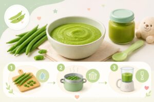 Purée de haricots verts pour bébé : recette simplissime à proposer dès 4 mois