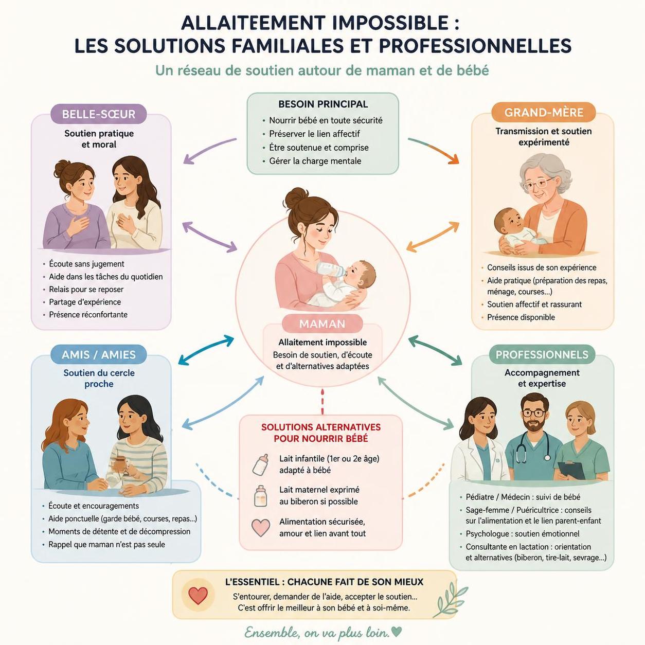 découvrez comment un soutien inattendu de sa belle-sœur a rendu l'allaitement de son nouveau-né plus facile et réconfortant.