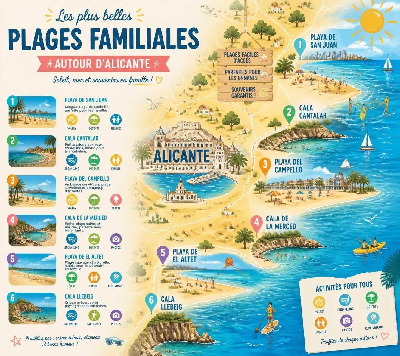 découvrez alicante en famille avec ses plages magnifiques, sa vieille ville charmante et ses nombreuses activités pour des vacances estivales inoubliables.
