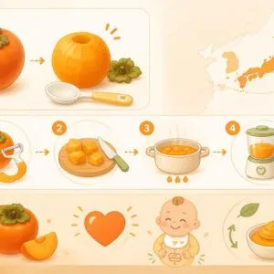 Compote de kaki pour bébé : recette facile à proposer dès 4 mois et bienfaits du fruit