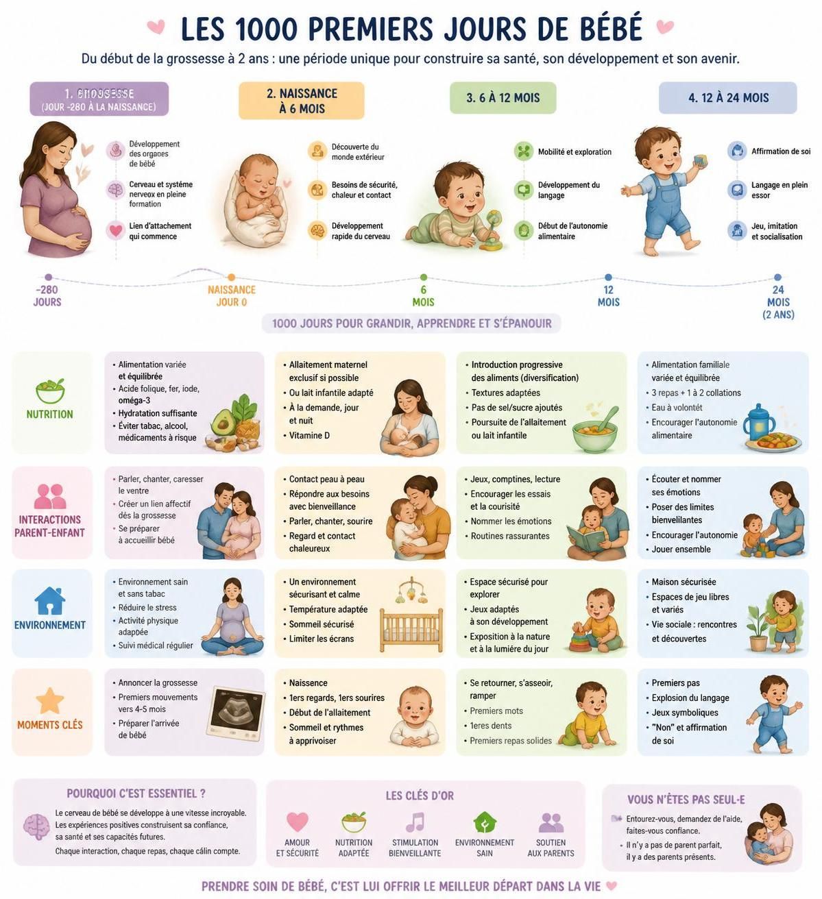 découvrez pourquoi les 1000 premiers jours de bébé sont essentiels pour son développement physique, émotionnel et cognitif, et comment accompagner au mieux cette période cruciale.