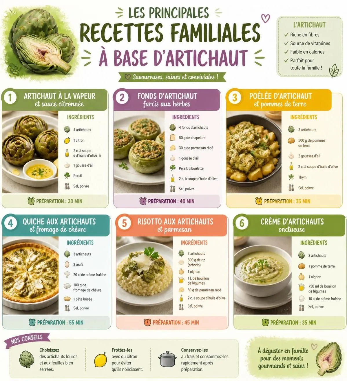dĂ©couvrez des astuces simples et dĂ©licieuses pour cuisiner les artichauts et les faire apprĂ©cier de toute la famille, mĂȘme des plus petits.