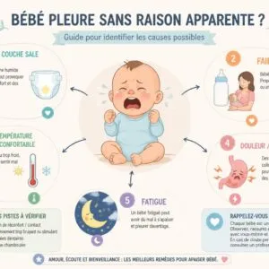 Bébé qui pleure sans raison apparente : le guide pour identifier la vraie cause