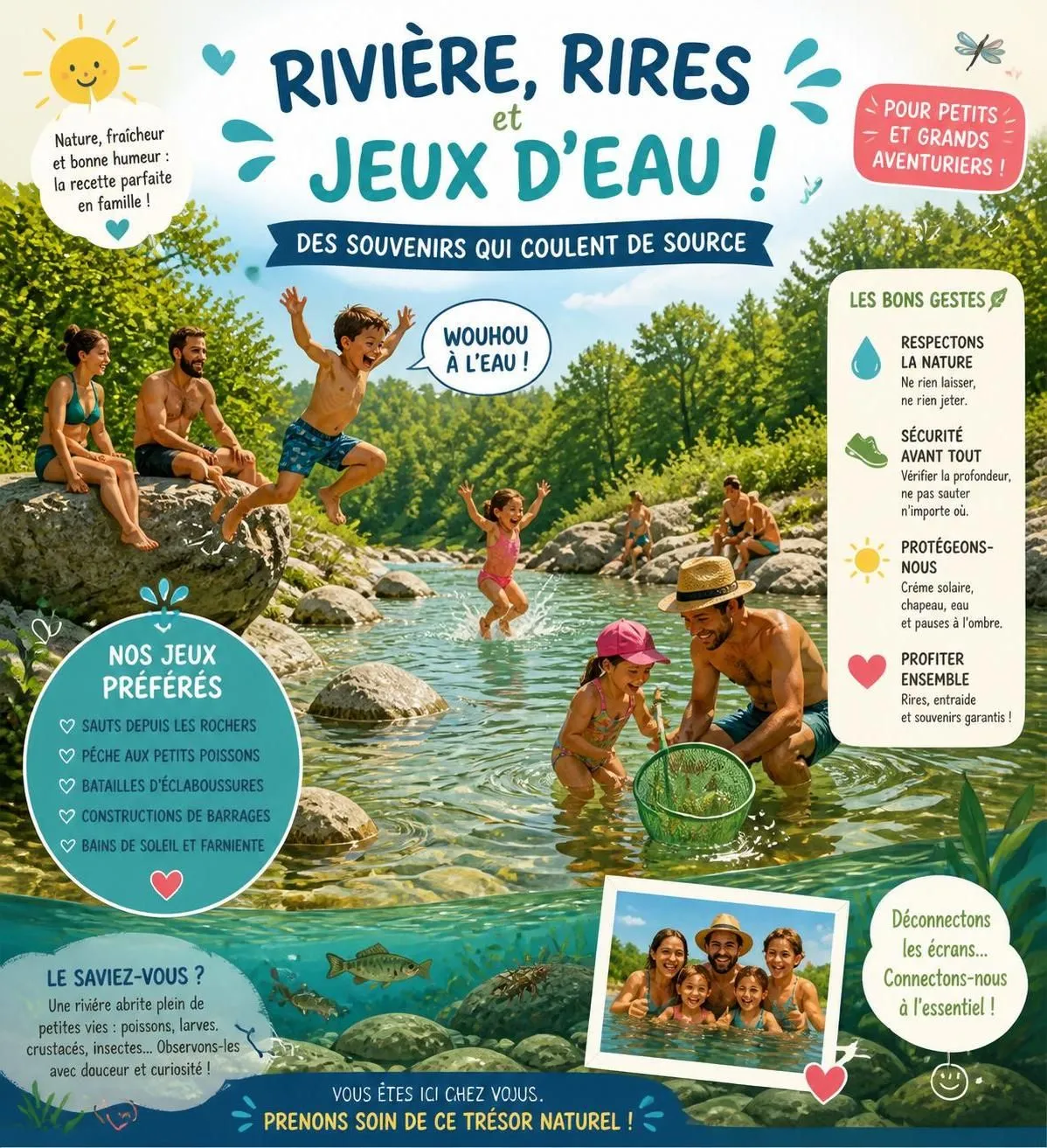 découvrez les meilleures activités aquatiques pour enfants cet été : profitez des rivières, lacs et piscines naturelles pour des moments de fraîcheur, d'amusement et d'aventure en plein air.