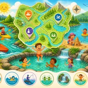 Les meilleures activités aquatiques pour les enfants cet été : rivières, lacs et piscines naturelles
