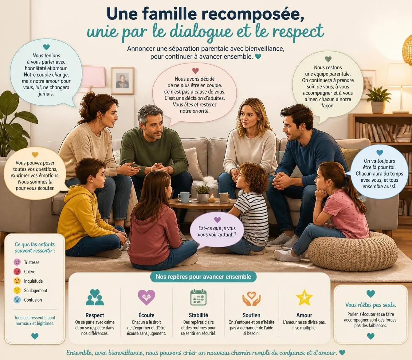 découvrez comment aborder la séparation avec vos enfants en utilisant des mots adaptés à leur âge pour les accompagner au mieux dans cette étape délicate.