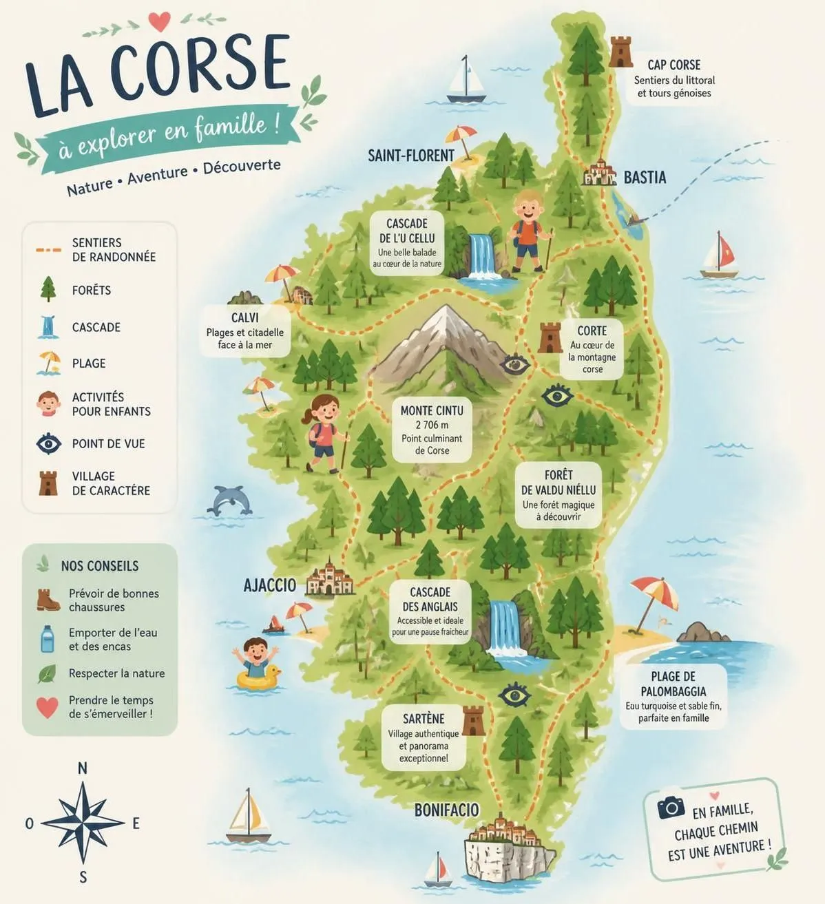 découvrez la corse en famille avec des enfants : plages secrètes, forêts magnifiques et activités nature pour petits aventuriers. un séjour inoubliable alliant exploration, détente et découverte.