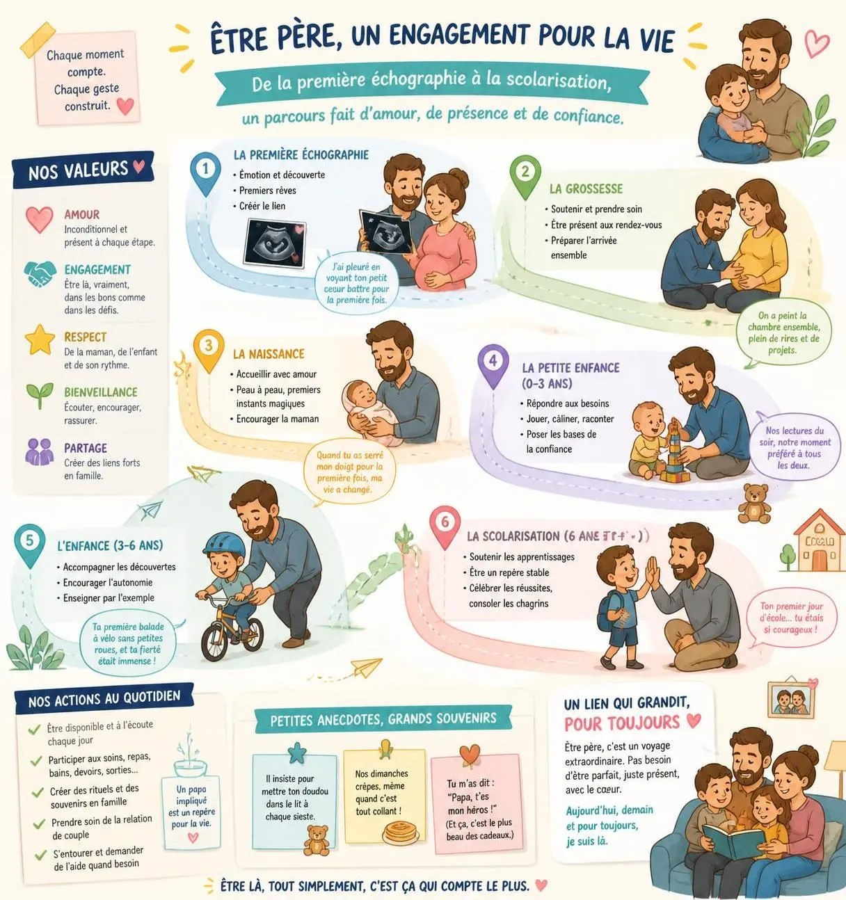 découvrez comment le père peut s'impliquer concrètement dès la grossesse, son rôle essentiel pour soutenir la mère et préparer l'arrivée de bébé.