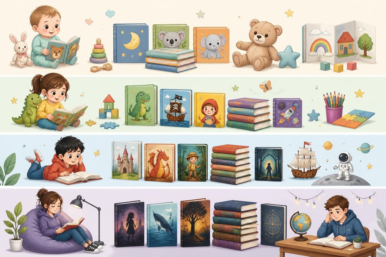 Livres pour enfants selon l’âge : notre sélection pour les lecteurs en herbe de 0 à 12 ans