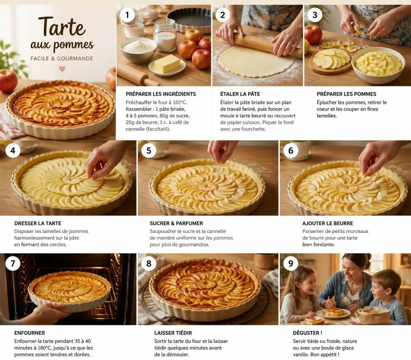 découvrez notre recette inratable de tarte aux pommes facile, parfaite pour les goûters et desserts d'automne. un classique gourmand et rapide à réaliser pour toute la famille.