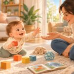 à 11 mois, bébé gagne en motricité, communique davantage et explore le monde. découvrez les étapes clés et des activités d’éveil adaptées.