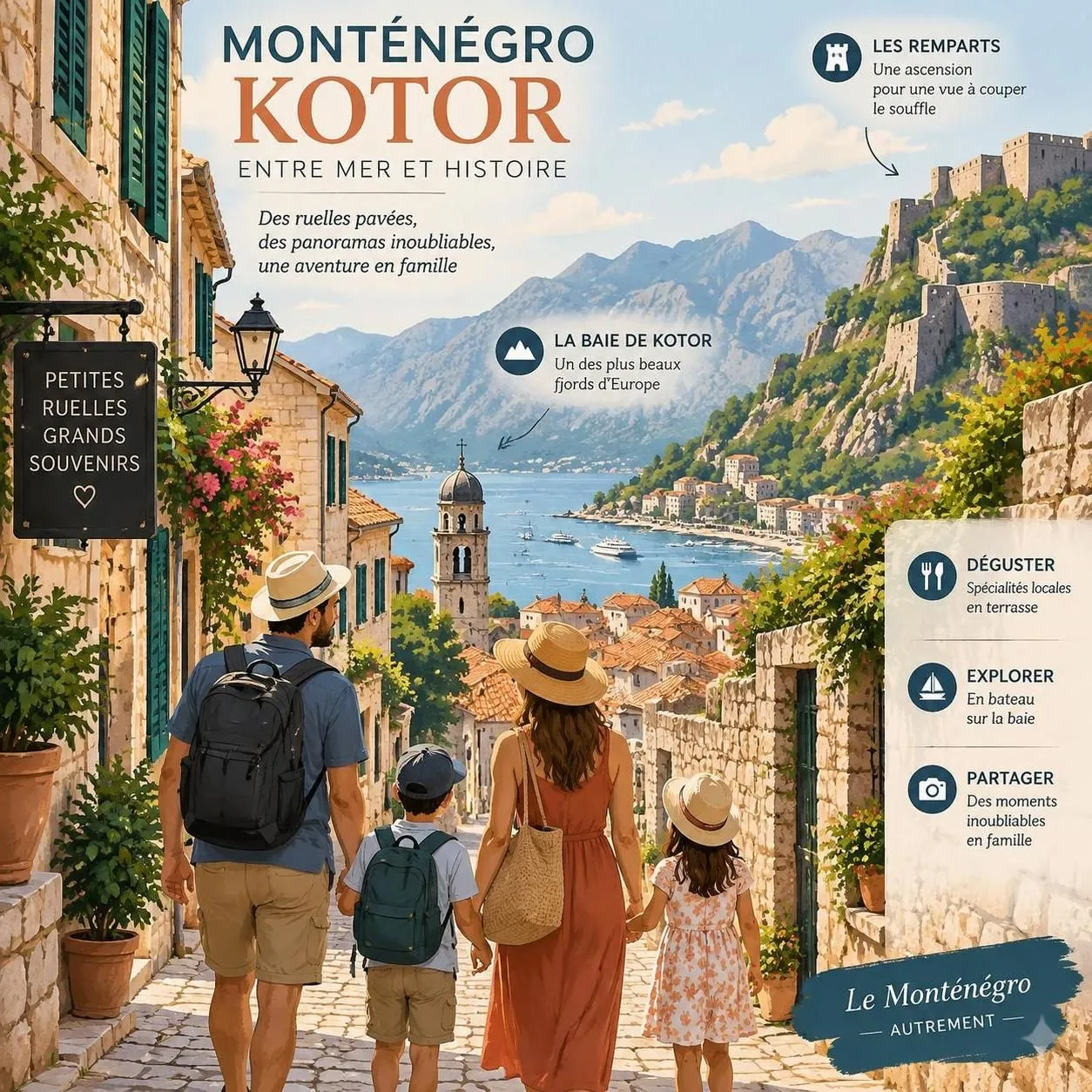 découvrez le monténégro en famille : fjords spectaculaires, vieilles villes pleines de charme et activités pour petits et grands.