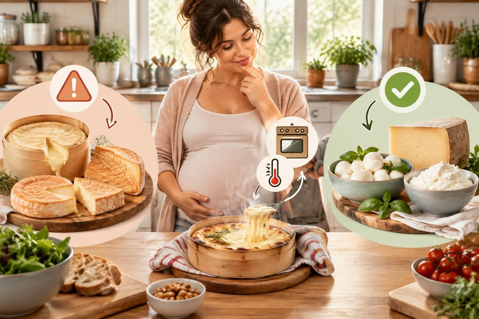 Mont d&rsquo;or et fromages à croûte lavée enceinte : les risques réels et les alternatives